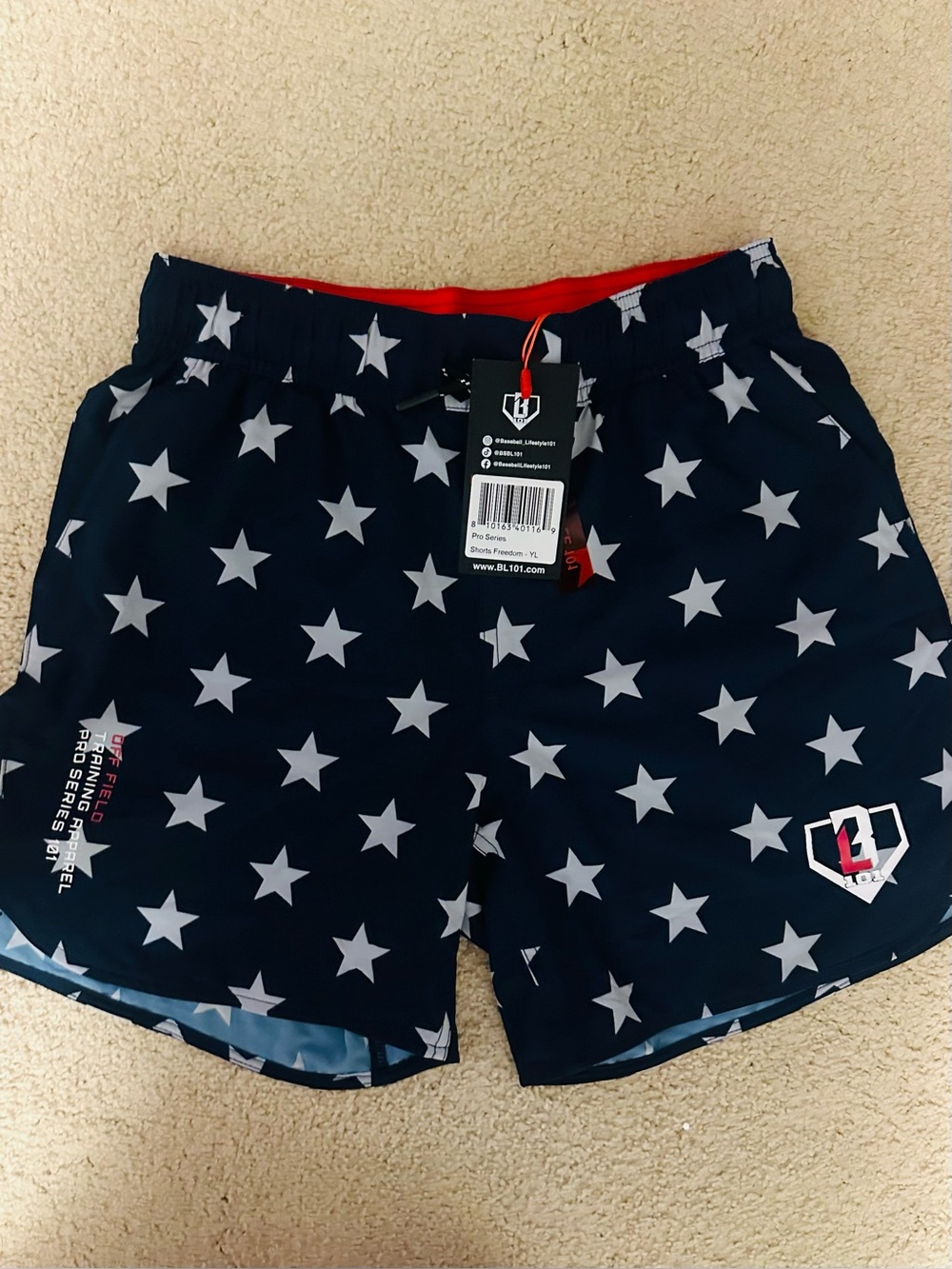 Baseball Lifestyle 101 Shorts NWT YL